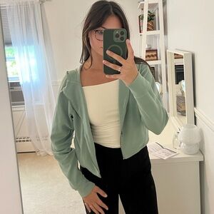 Gilly Hicks cropped athletic zip up.